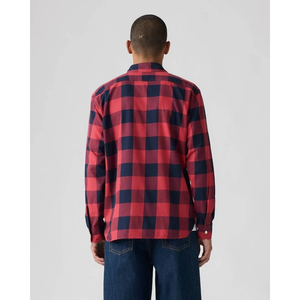 Levi's Classic Worker Overshirt Men's 2XL Red Cotton Twill Button Up JAX1860